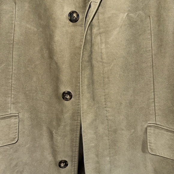 Banana Republic Men's Tan Trench Coat Velvet Size Large - Picture 15 of 15